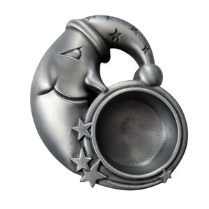 Celestial Moon and Stars Whimsigoth Tealight Candle Holder